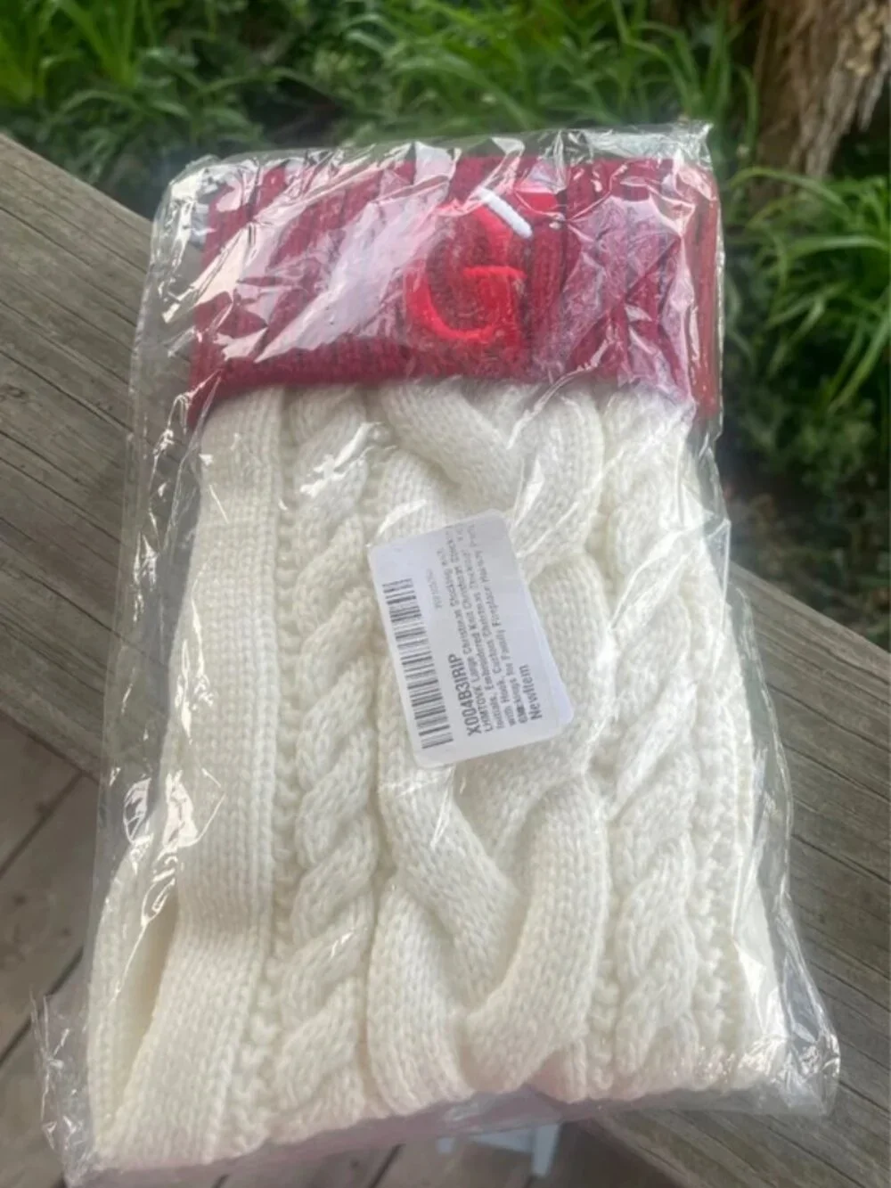 Christmas Stocking “G” With hanger